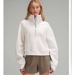 Bone Lululemon Half-Zip Pullover Sweatshirt